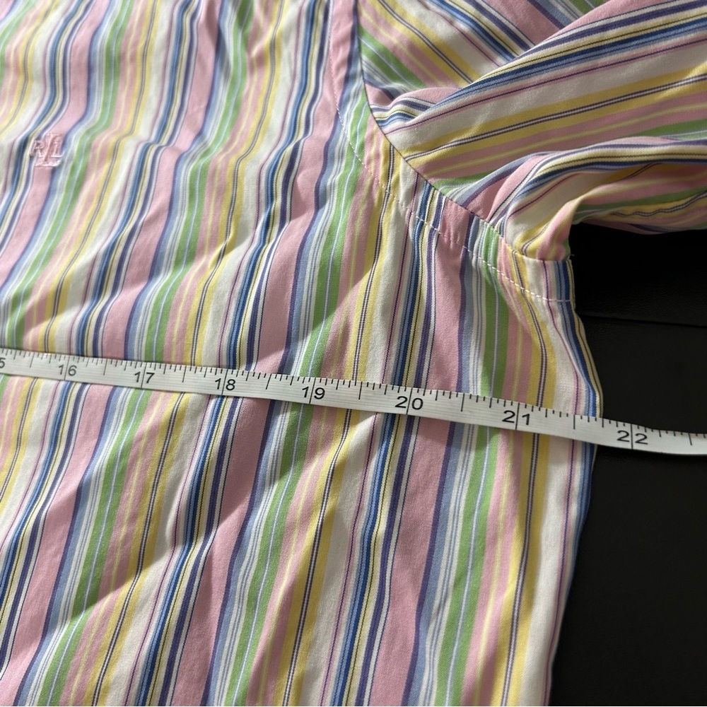 Lauren Ralph Lauren Women's Multicolor Striped Button Down Top Shirt. Size XL - Picture 5 of 7